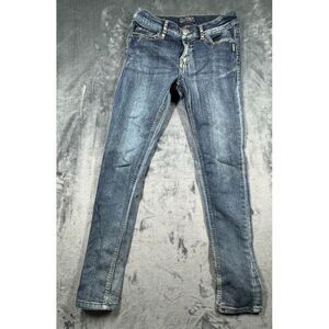 Silver Sasha 1118 Girls Jeans‎ Size 12 Skinny Adjustable Waist Medium Wash